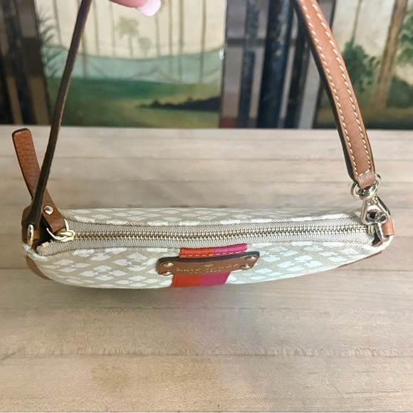 Kate Spade Classic Monogram Linet Wristlet Stucco Clutch Purse - Picture 6 of 14